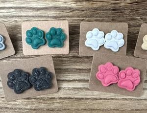 Mini Paw Print Studs